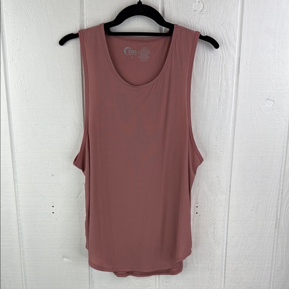 Zyia Active Women's Silky Soft Poppy Premium Tank Top Subtle Ribbed Size XL